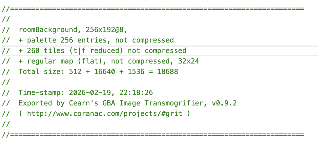 screenshot of code