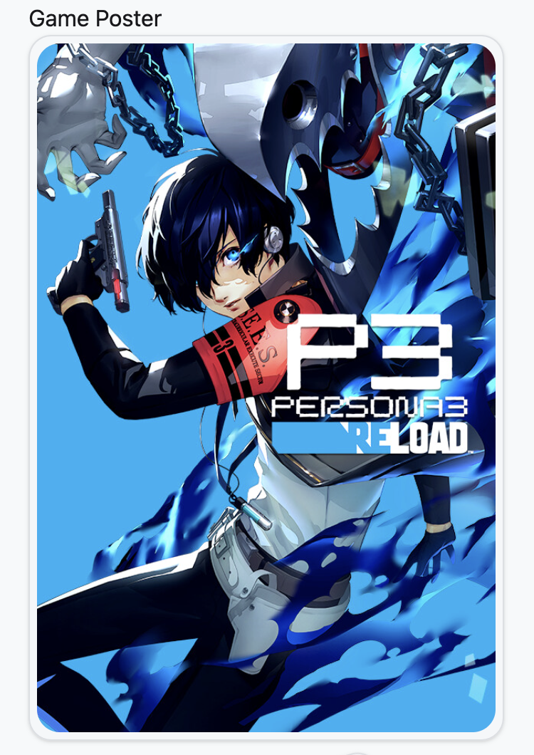 game poster with preview figma design