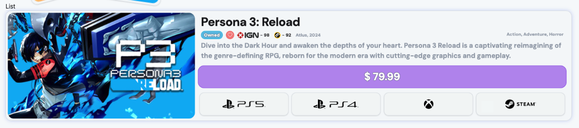 list card medium plus