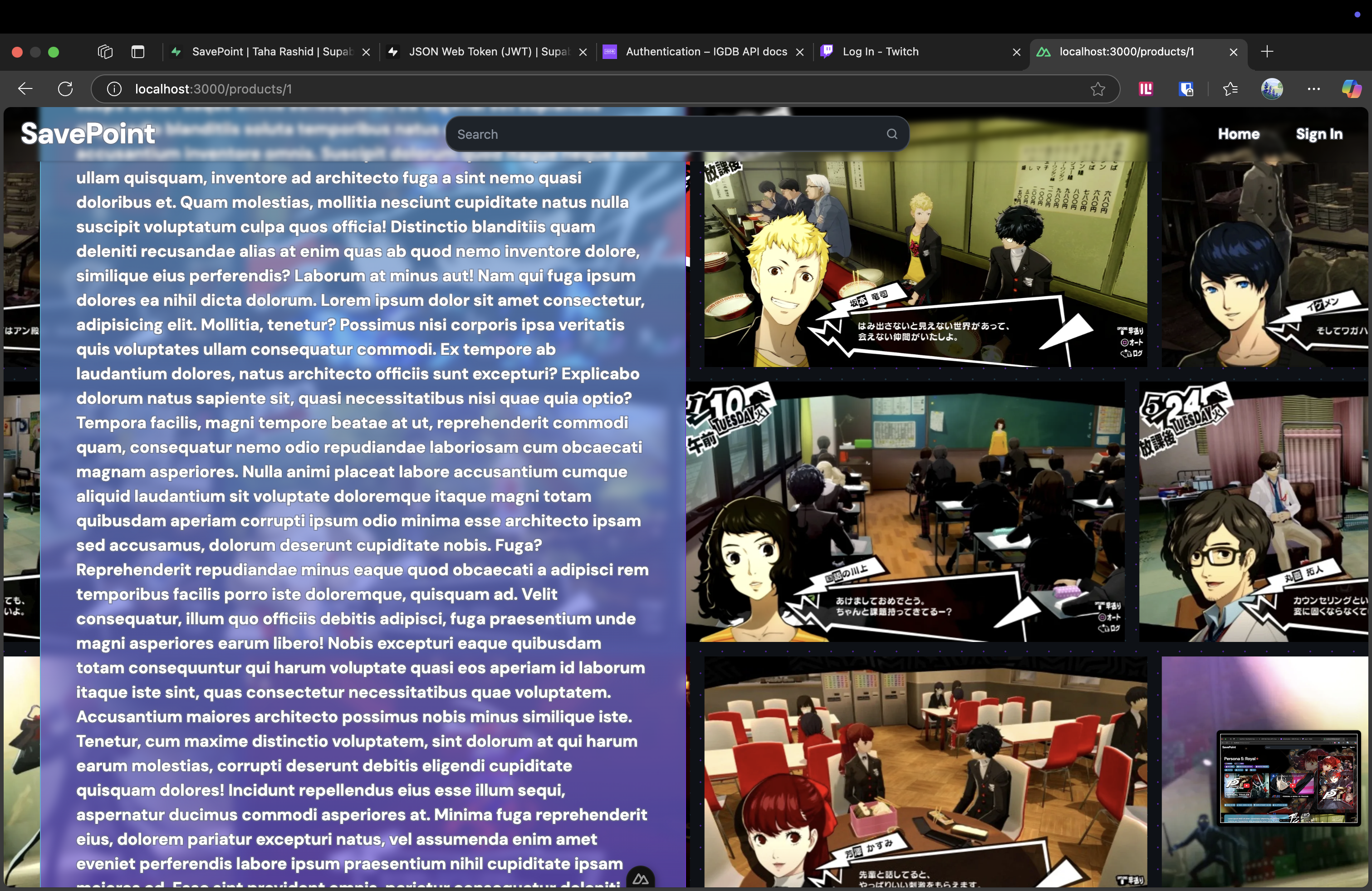 details description page